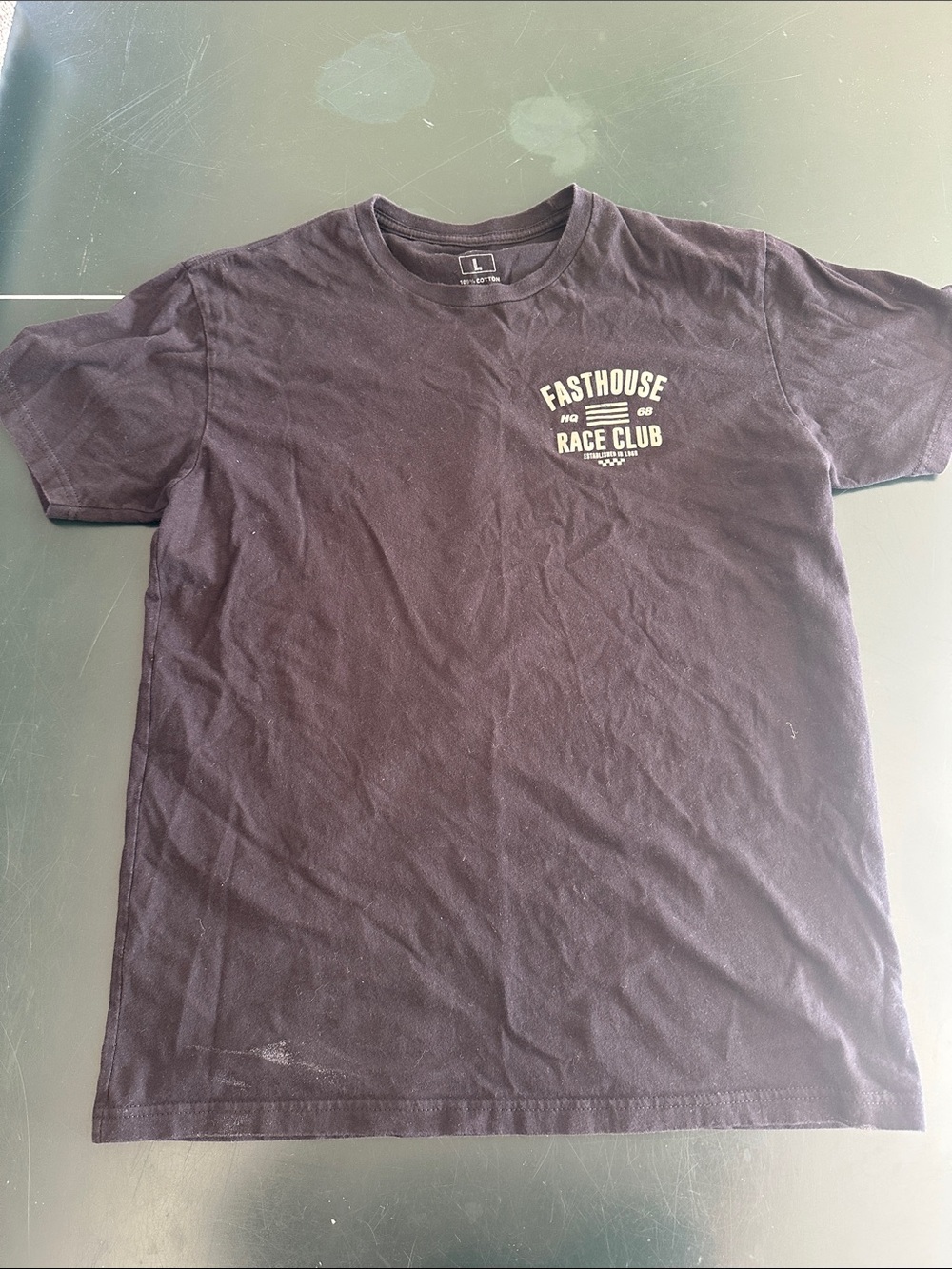 Fasthouse Race Club Men's Black Graphic Short-Sleeve Tee